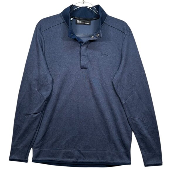 Under Armour ColdGear Navy Golf Pullover Medium Sweater Performance Top - Picture 2 of 10